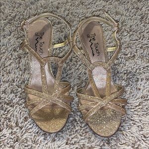 Gold Glitter Heels The Touch of Nina